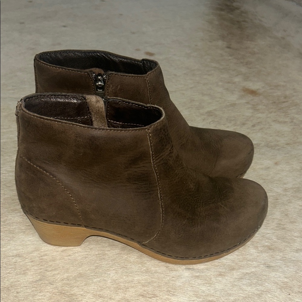 Dannsko Brown Leather Ankle Boots